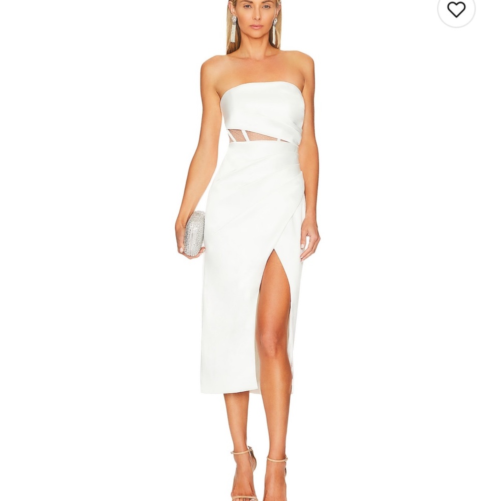 Noelia Midi Dress in White